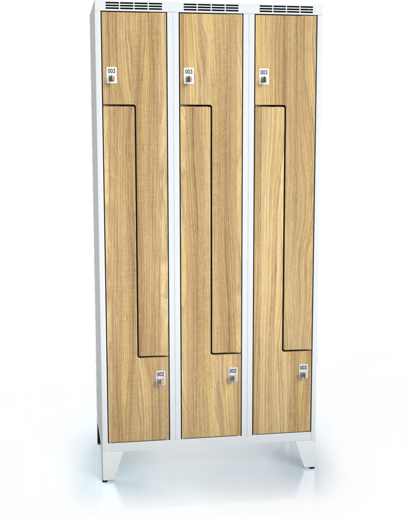 Cloakroom locker Z-shaped doors ALDERA with feet 1920 x 900 x 500